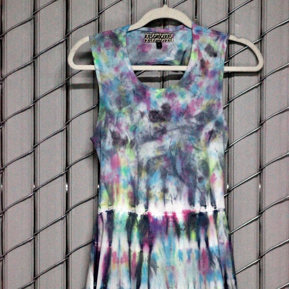 Women’s organic cotton tie dyed dress - Picture 5 of 8